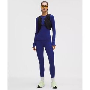 Lululemon-Leggings Fast and Free High-Rise Pocket Tight 25"-Evolve-Deep Sea Blue